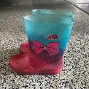 Jojo siwa Colorful Bow Rain Boots size 1